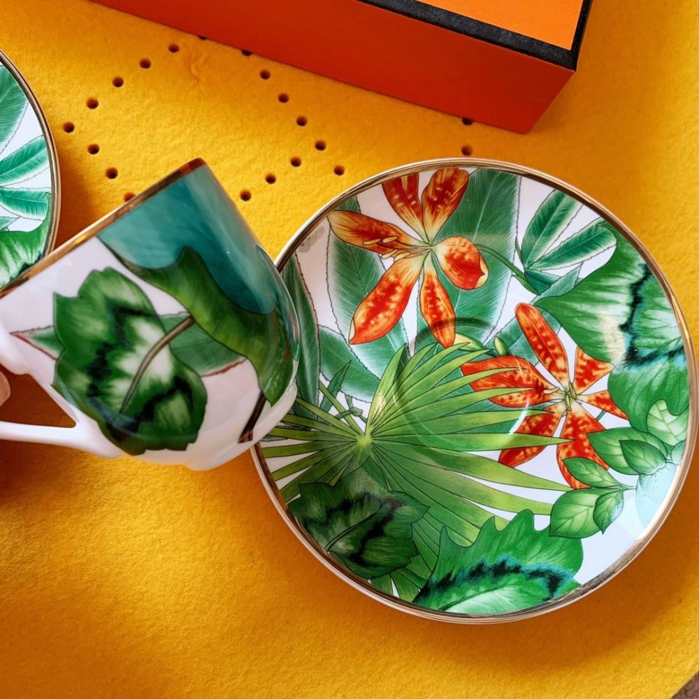 Набор Passifolia Tropical Rainforest Series Limoges из двух чашек с блюдцами фото 3
