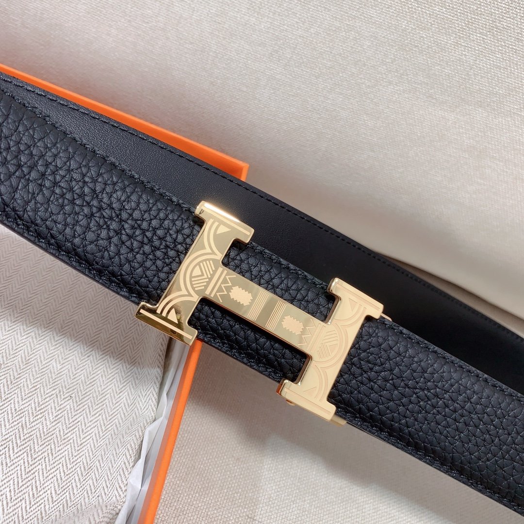 Male belt Clemence leather 3.5 cm фото 5