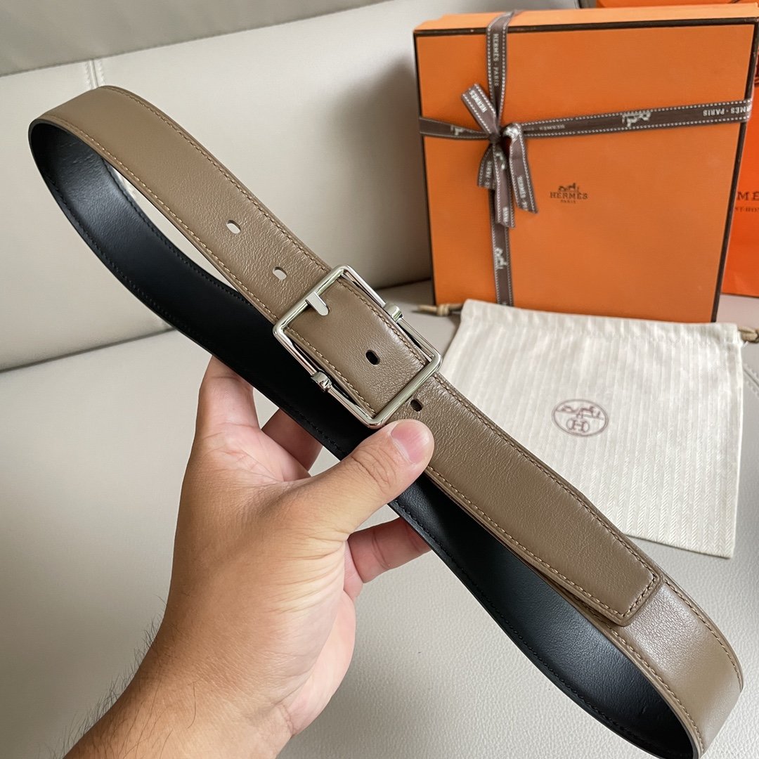 Leather belt 3.2 cm фото 3