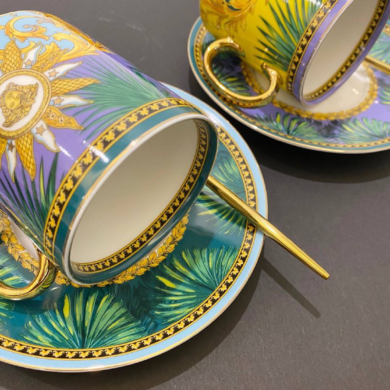 Кофейный набор посуды Color Forest Series из костяного фарфора фото 6