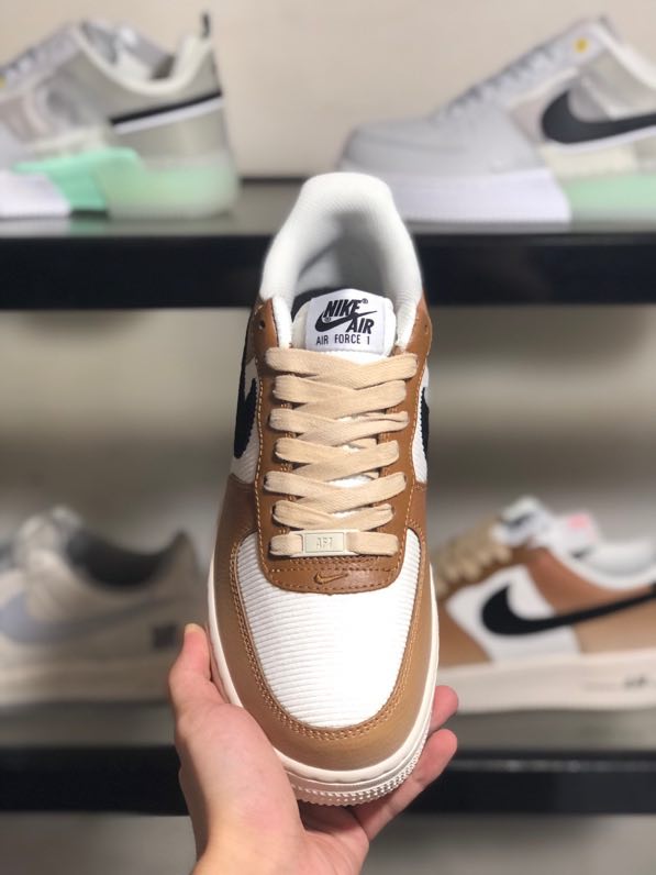 Кроссовки  Air Force 1 07 Low White Brown фото 2