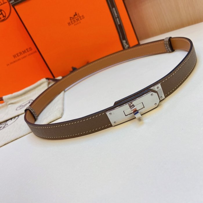 Belt HERMES Kelly leather female 1.8 cm