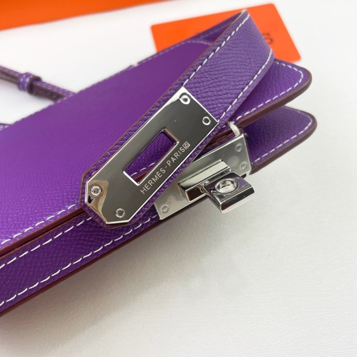 Кожаный чехол для телефона Hermes Hac a Box 17x10 см фото 5