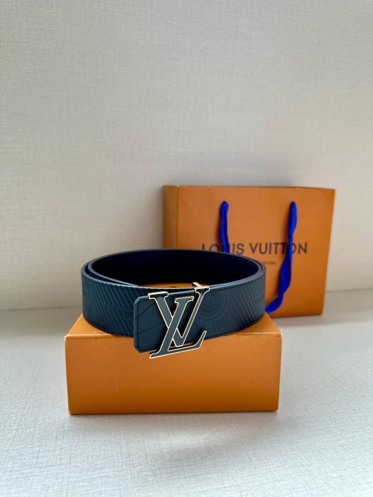 Ремень кожаный мужской 4 см - размер 115 см