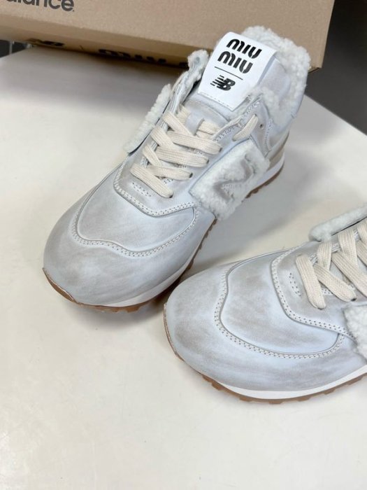 Кроссовки женские на меху Miu Miu х New Balance 574 фото 2