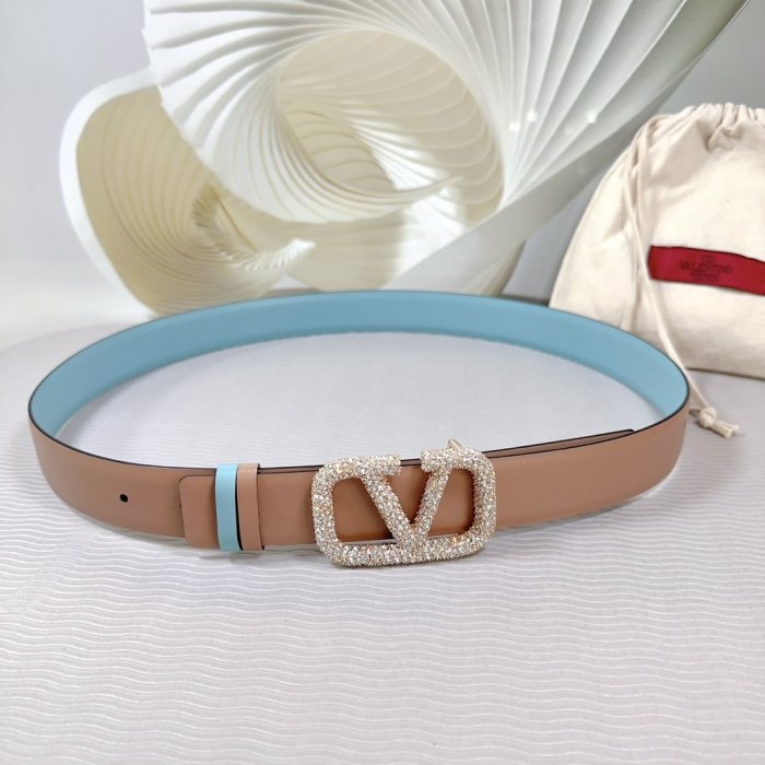 Belt leather female 3 cm