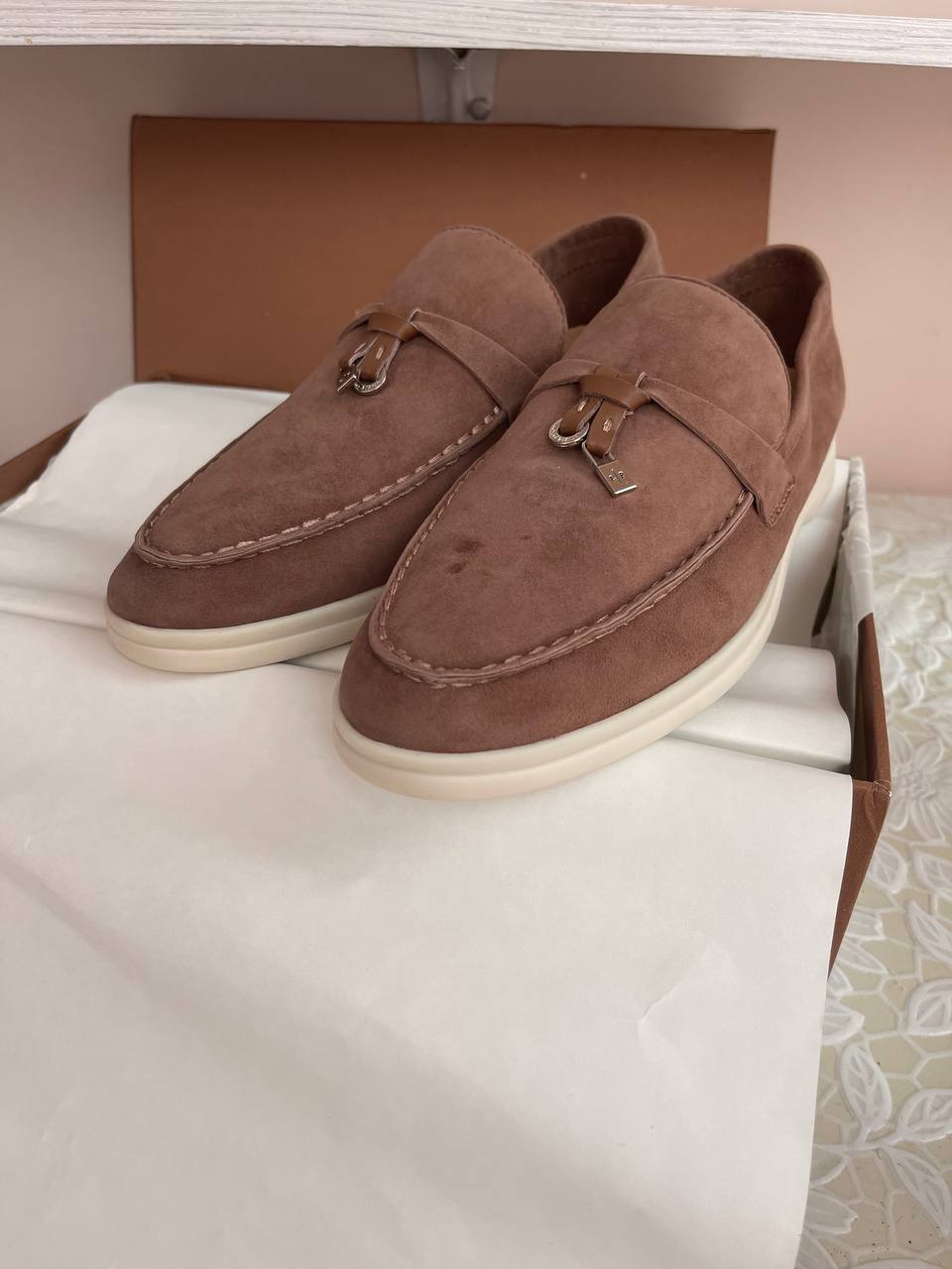 Loro Piana / suede лоферы (37 the size) фото 2
