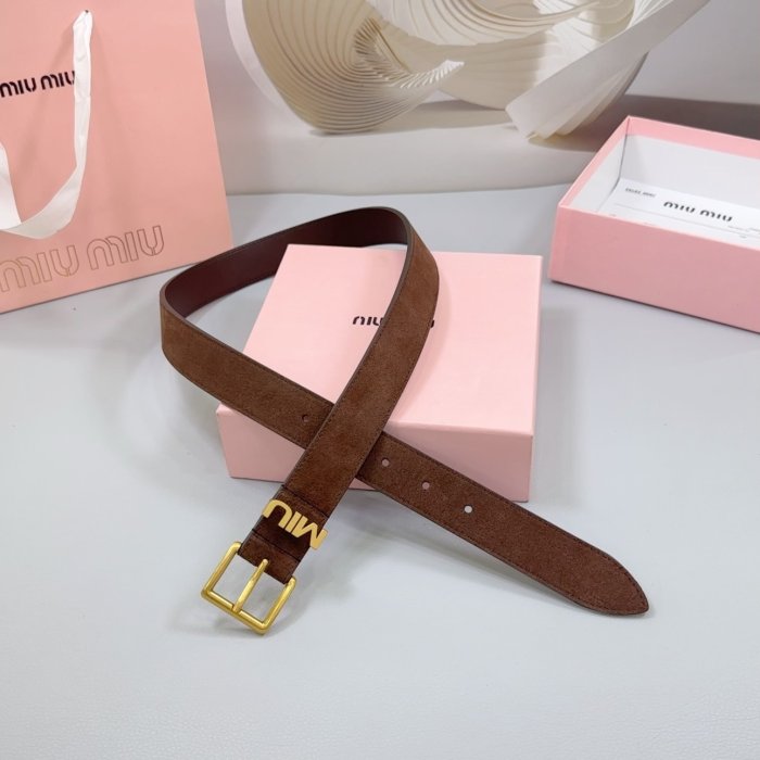 Belt leather female 3 cm