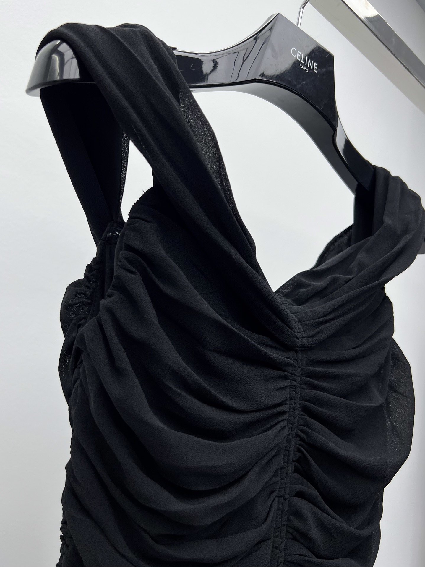Платье мини черное (шелк 100%) фото 3