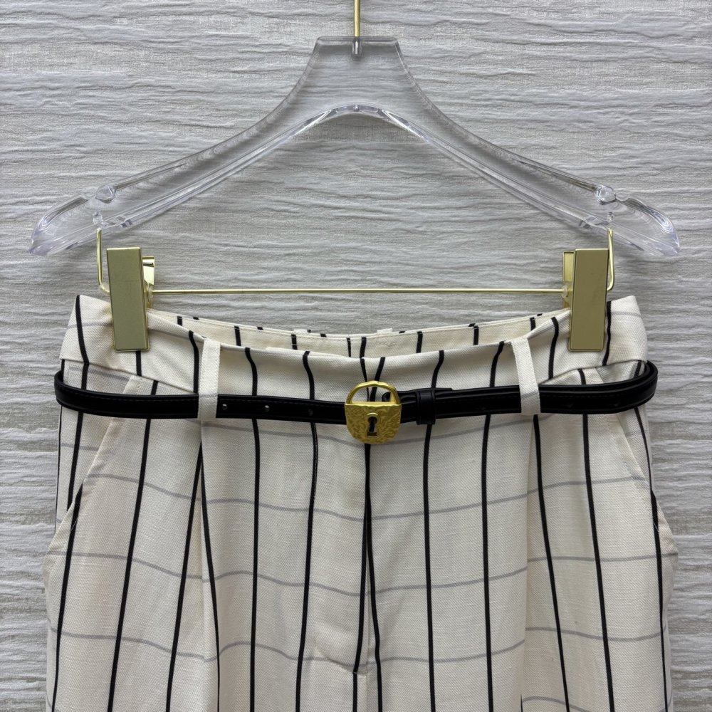 Прямі брюки з льону фото 2