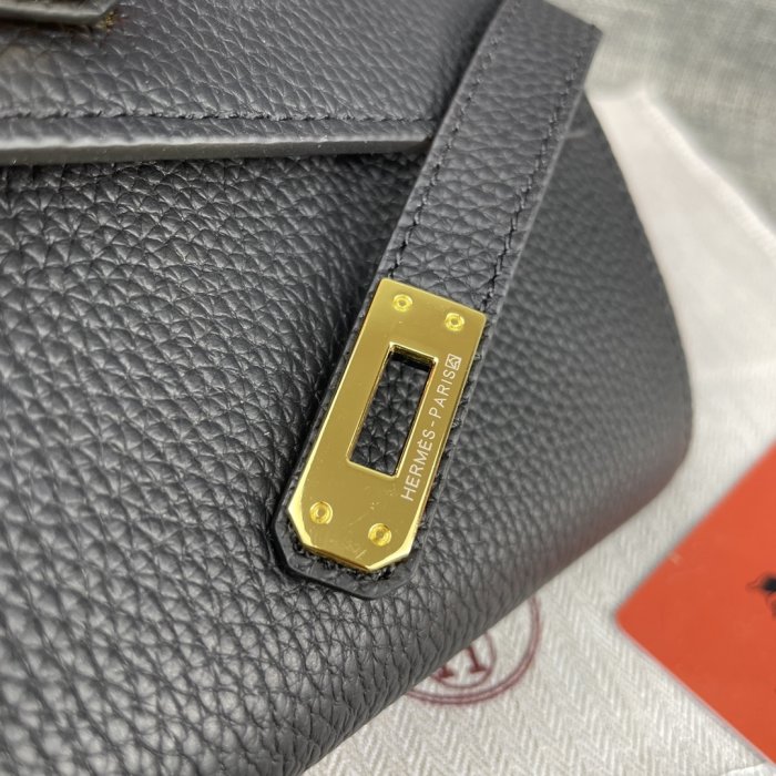 Клатч HERMES Kelly кожаный 24 см фото 4