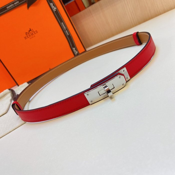 Belt HERMES Kelly leather female 1.8 cm