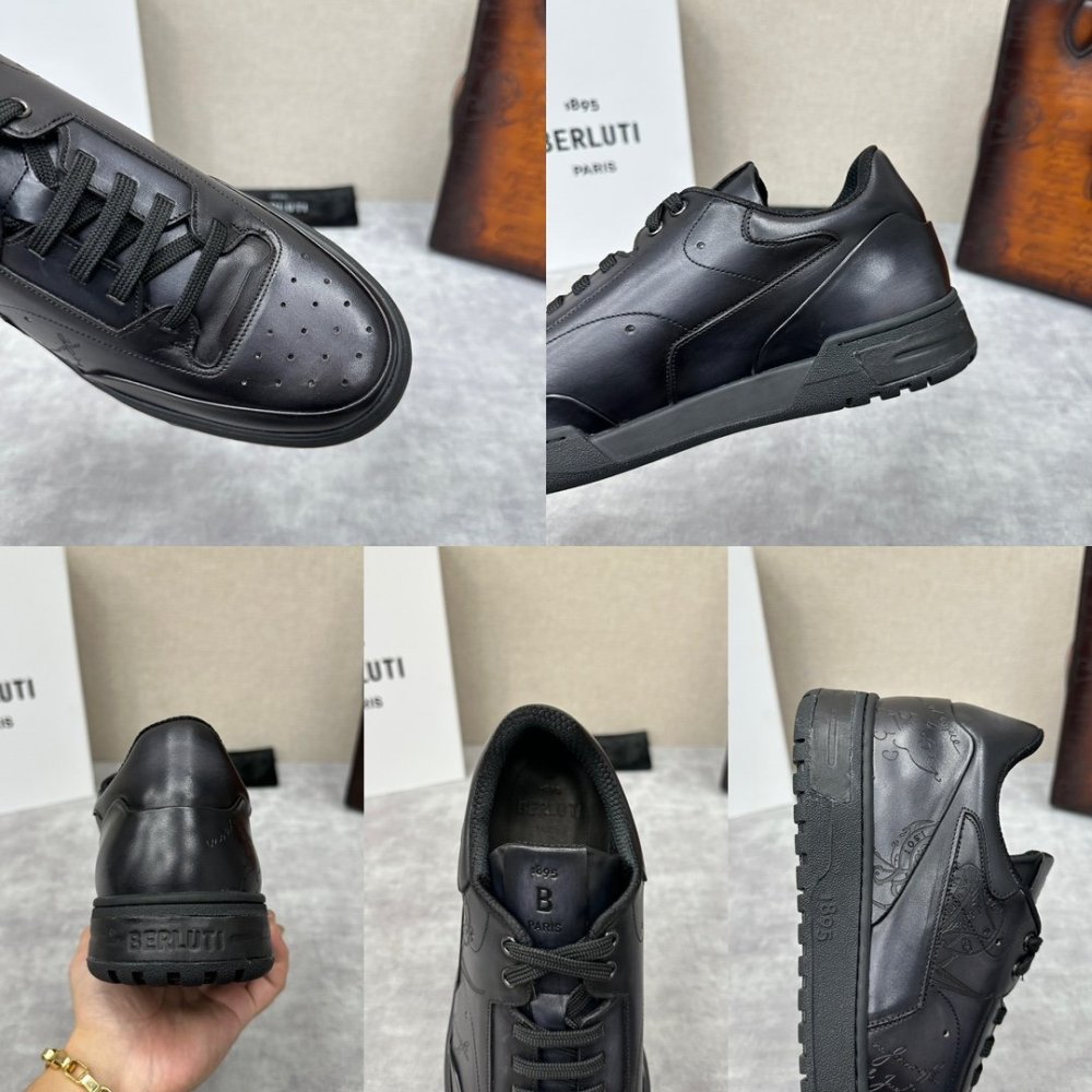 Leather men's sneakers фото 9