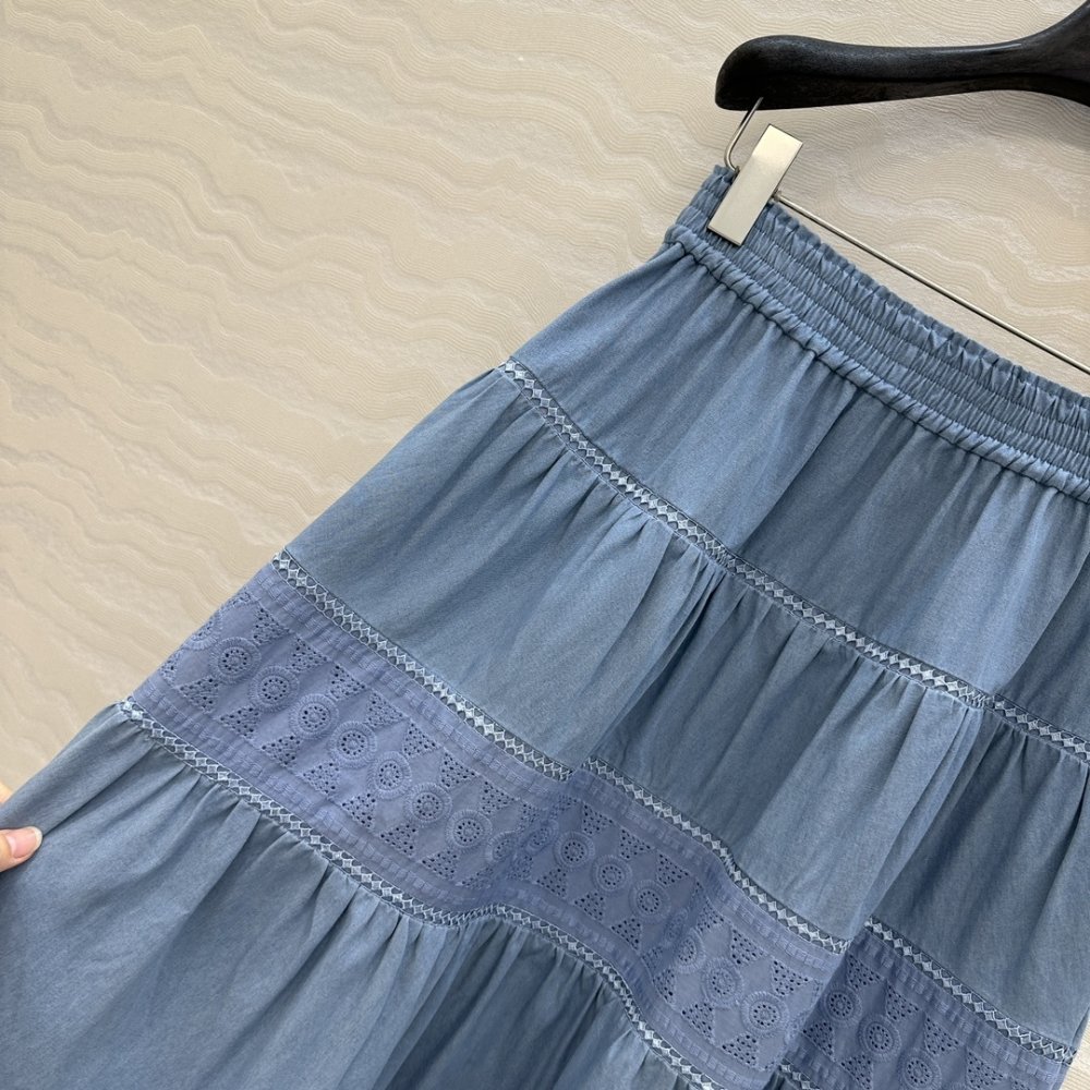 Long denim skirt фото 4