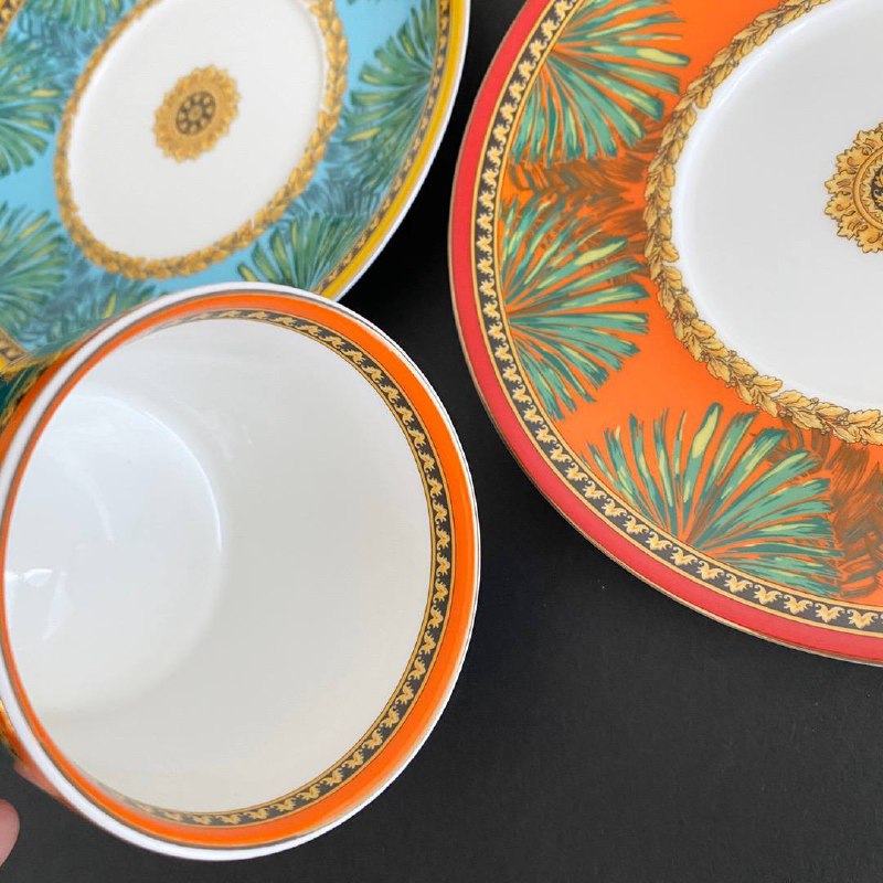 Кофейный набор посуды Color Forest Series из костяного фарфора фото 8
