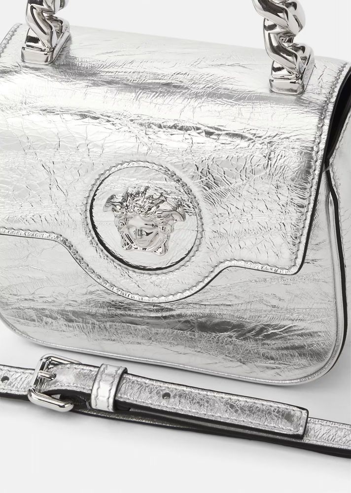 A bag women's silver La Medusa 16 cm фото 5