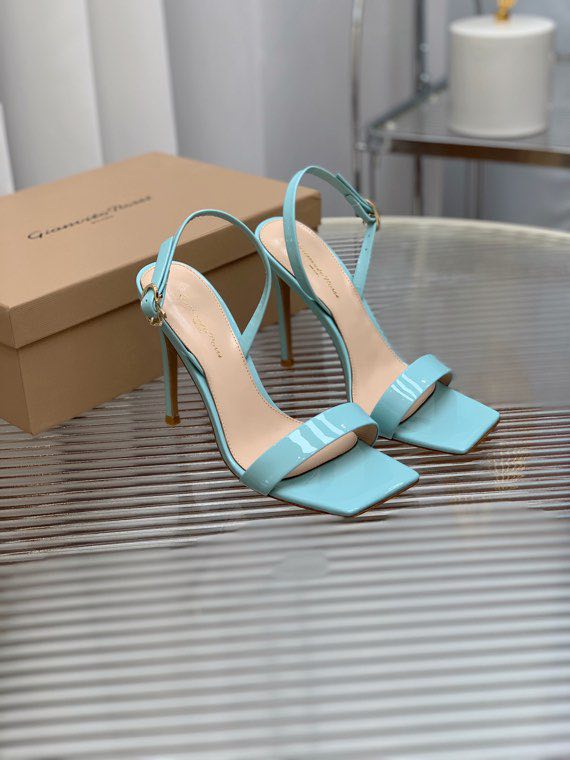 Sandals from square the toe blue фото 7