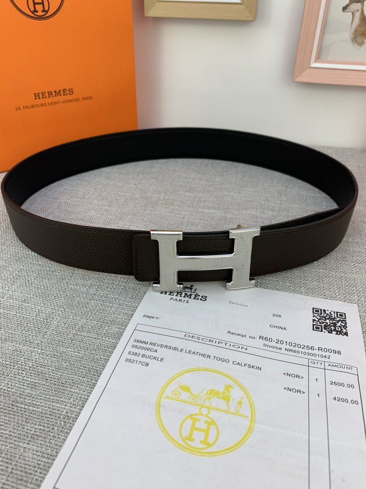 Ремень кожаный 38 мм фото 4