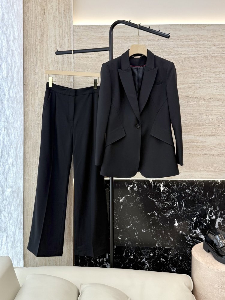 Double-breasted a jacket and pants