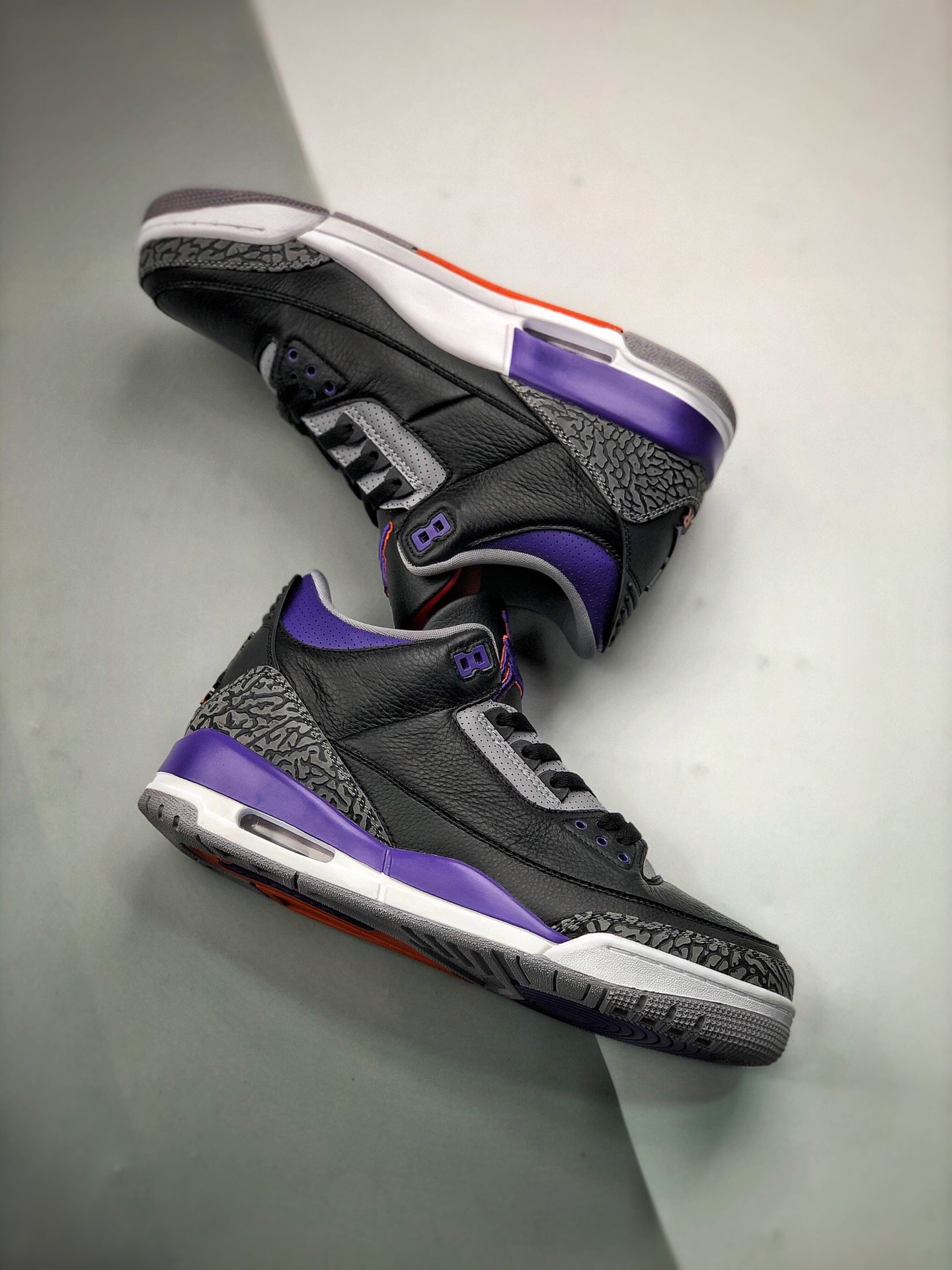 Jordan 3 store black red purple