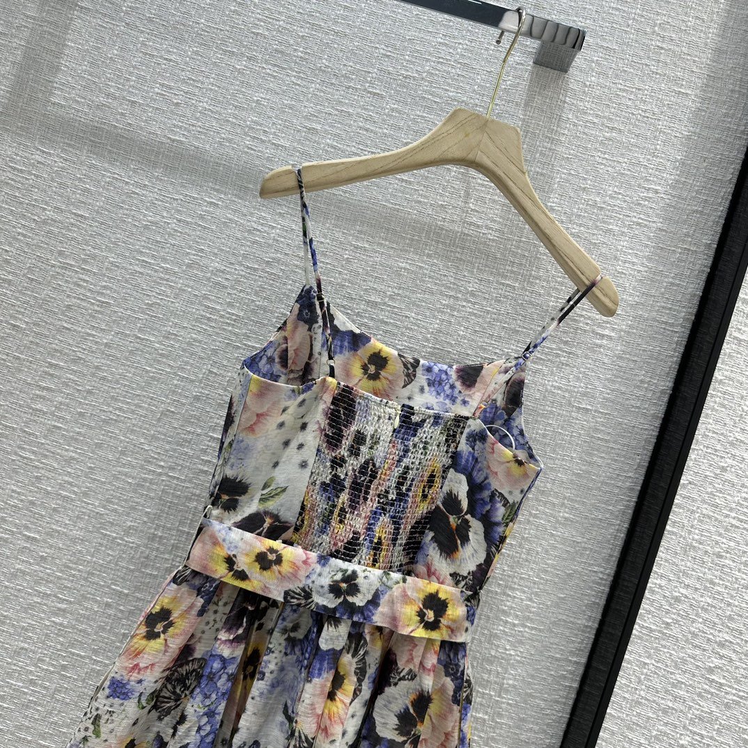 Платье из шелка с подтяжками фото 9