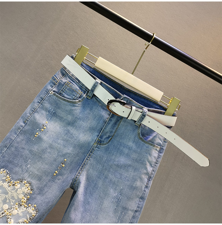 Jeans women's, Spring summer, elastic фото 4