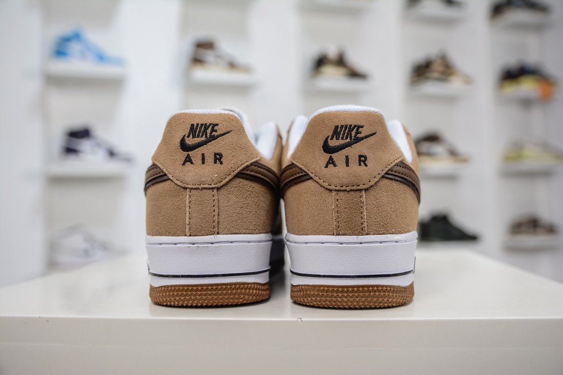 Sneakers Air Force 1 07 Low WB Coffee Brown Black White HH9636-326 фото 2