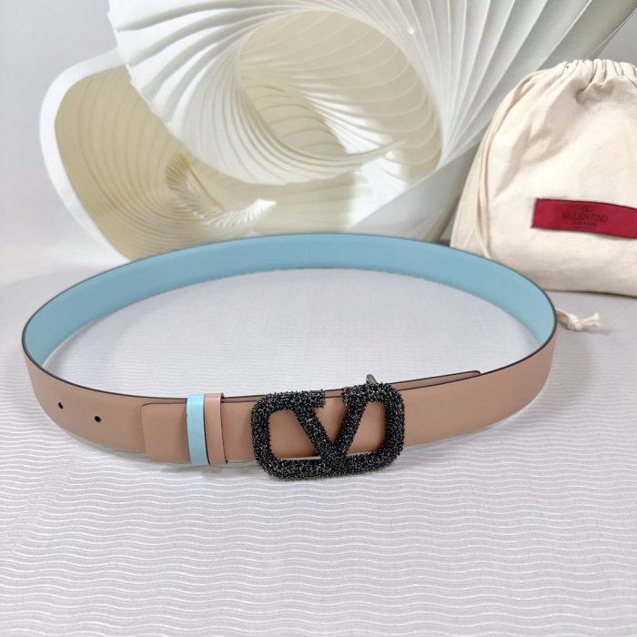 Belt leather female 3 cm