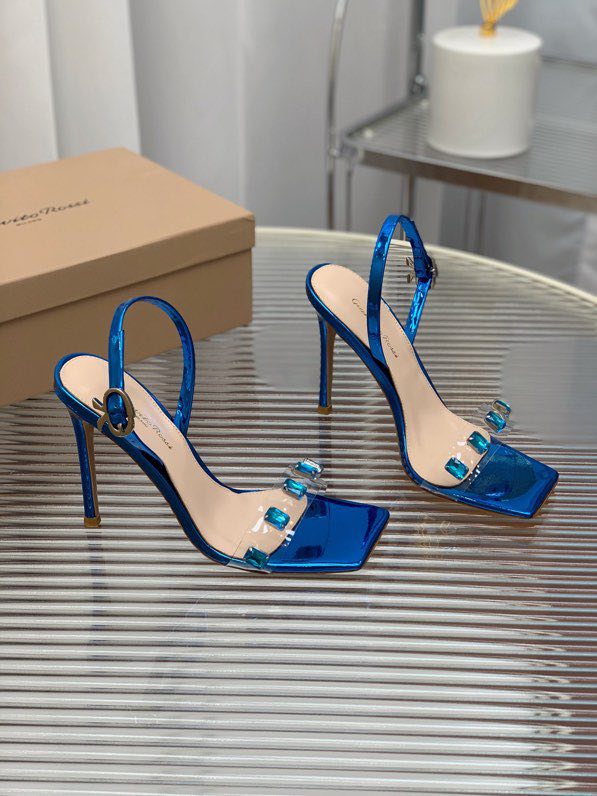 Sandals from square the toe blue фото 4