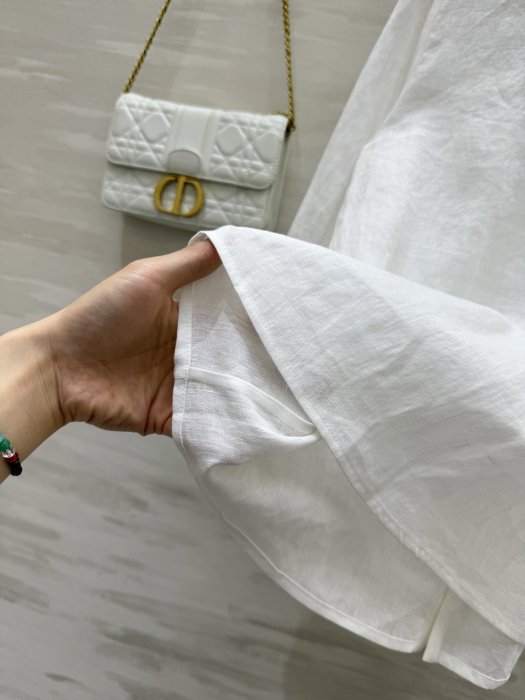 Linen blouse from shortened sleeves фото 8