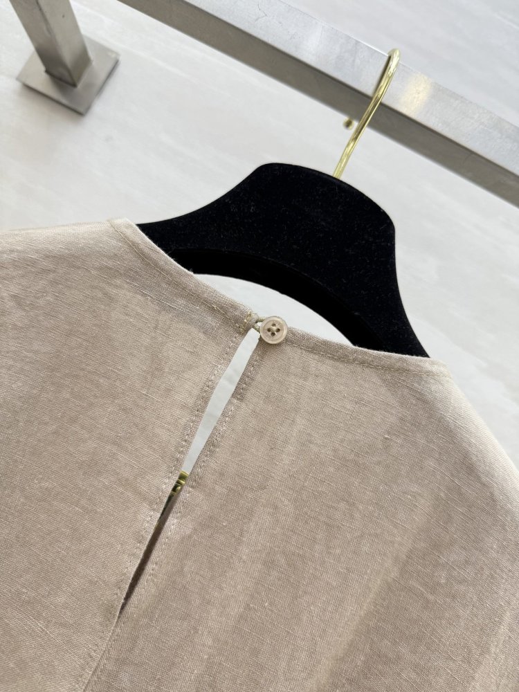 Linseed dress in French style from short sleeves фото 9