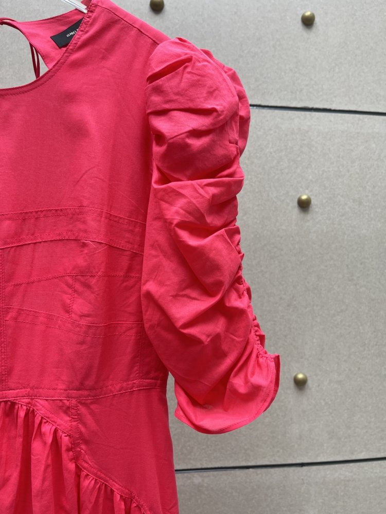 Dress from sleeves-flashlights and open back фото 7