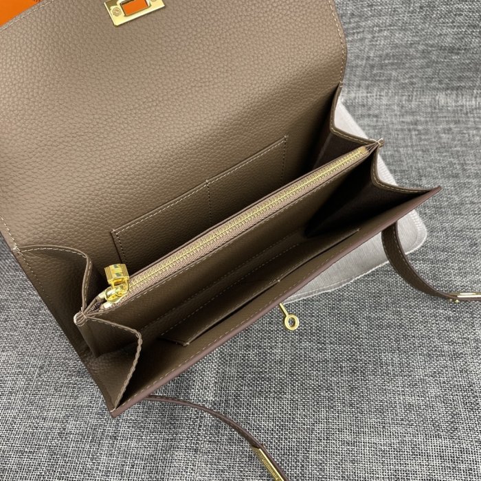 Клатч HERMES Kelly кожаный 24 см фото 7