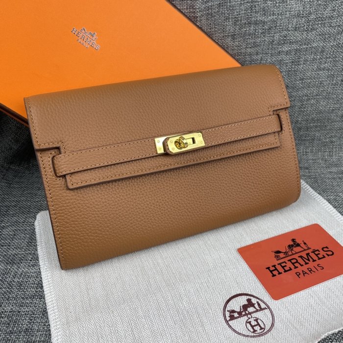 Клатч HERMES Kelly кожаный 24 см