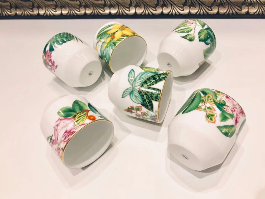 Set cups of bone porcelain Passifolia Series фото 8