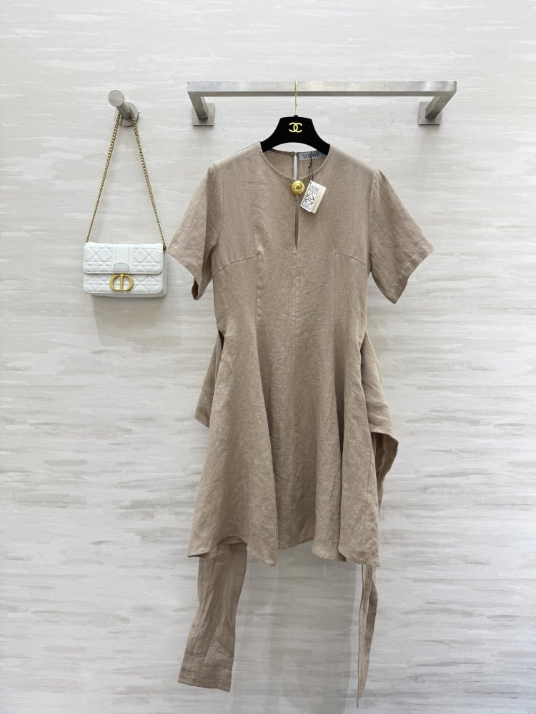 Linseed dress in French style from short sleeves фото 7