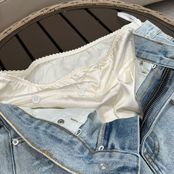 Denim women's shorts фото 8