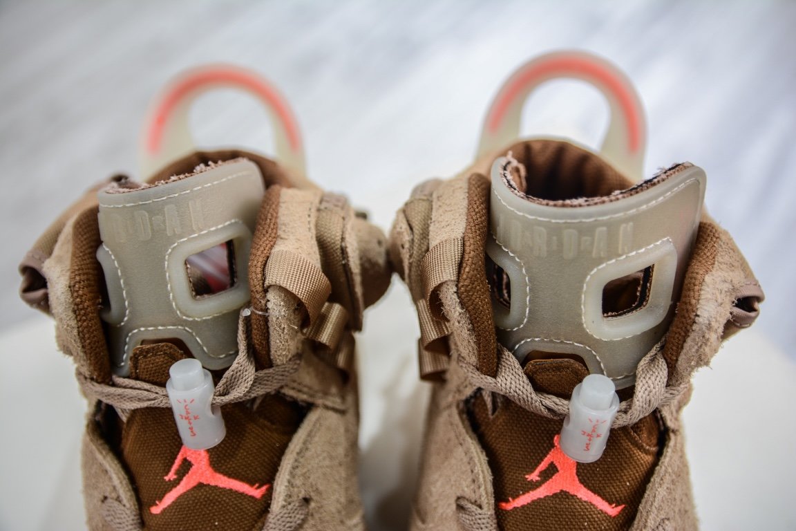 Sneakers Air Jordan 6 AJ6 Retro Travis Scott British Khaki - DH0690-200 фото 9