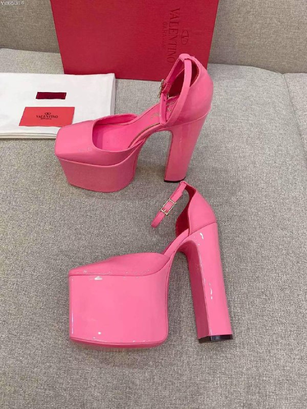Туфли женские на высоком квадратном каблуке розовые фото 4