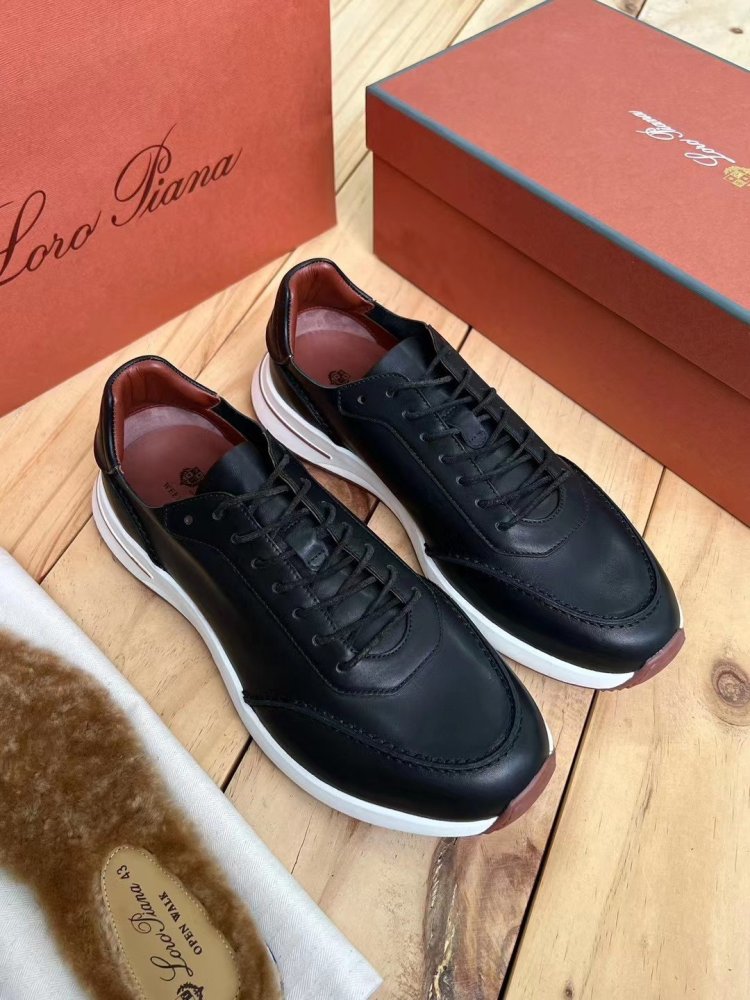 Leather men's sneakers фото 3