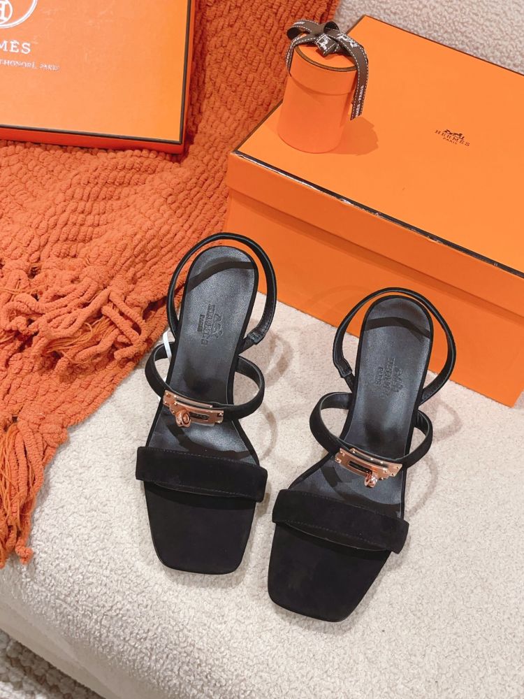 Босоножки Hermes Glamour на каблуке 7.5 см