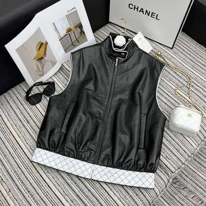 Vest leather women's