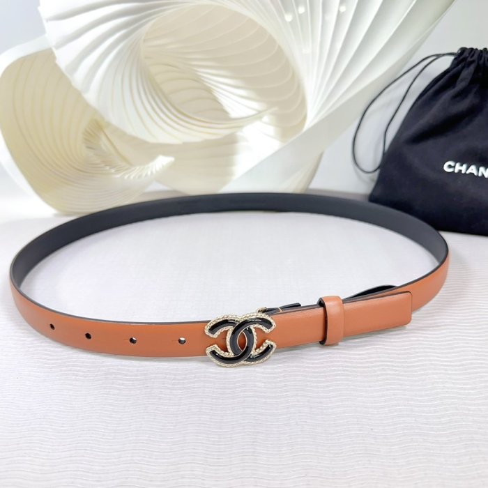 Belt leather female 2 cm