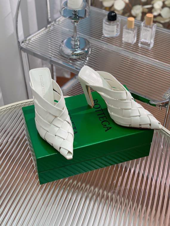Sandals on high heel (10 cm) white фото 3