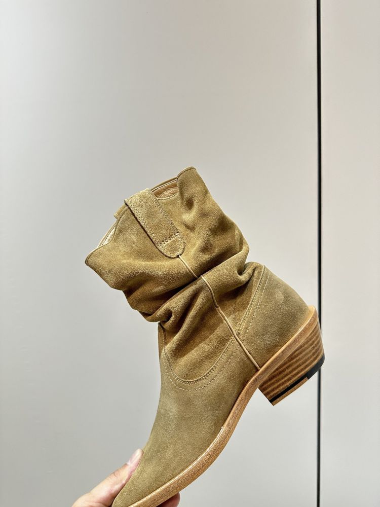 Женские кожаные ботинки MM6 с раздвоенным носком фото 7