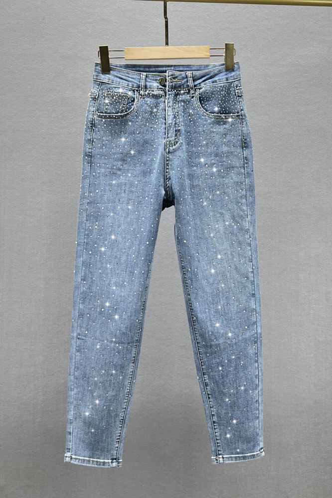 Jeans women's, Spring, free Waist from high waist фото 6