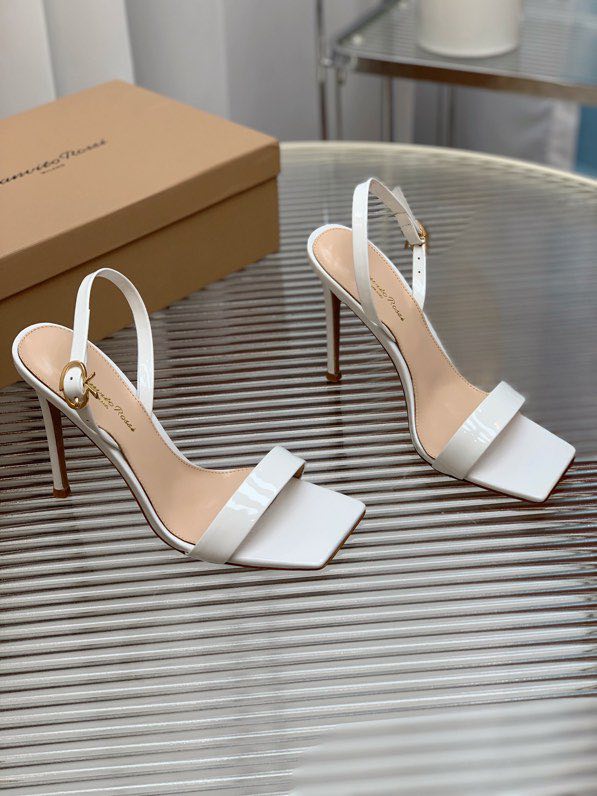 Sandals from square the toe white фото 5