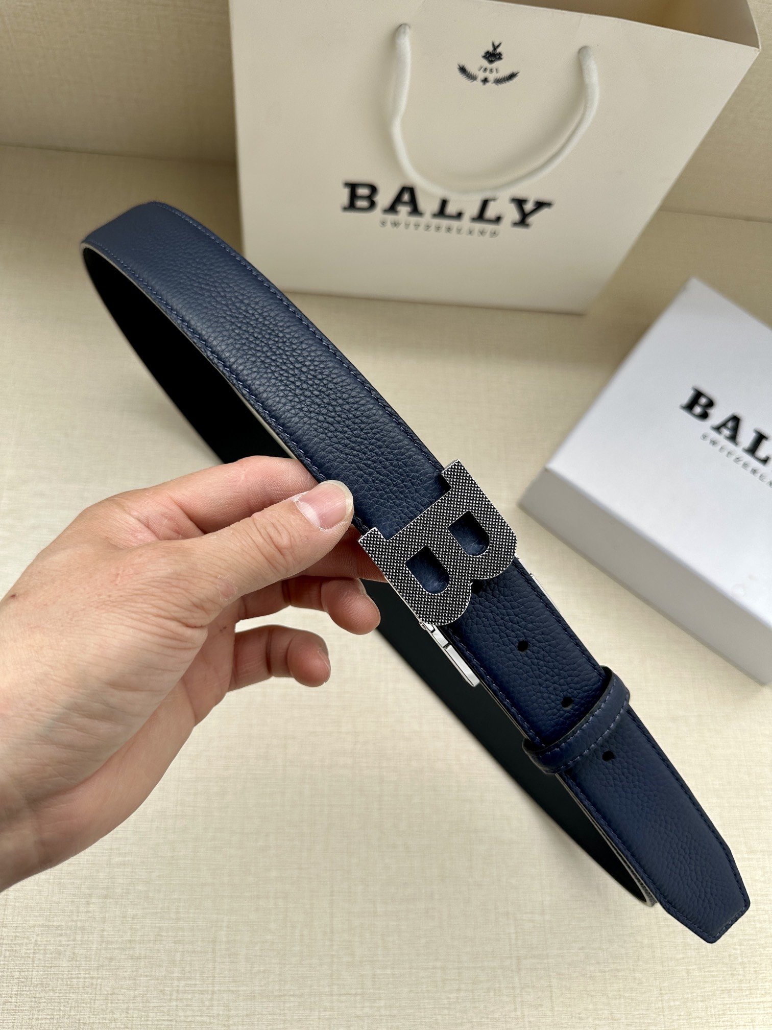 Belt leather male 3.8 cm