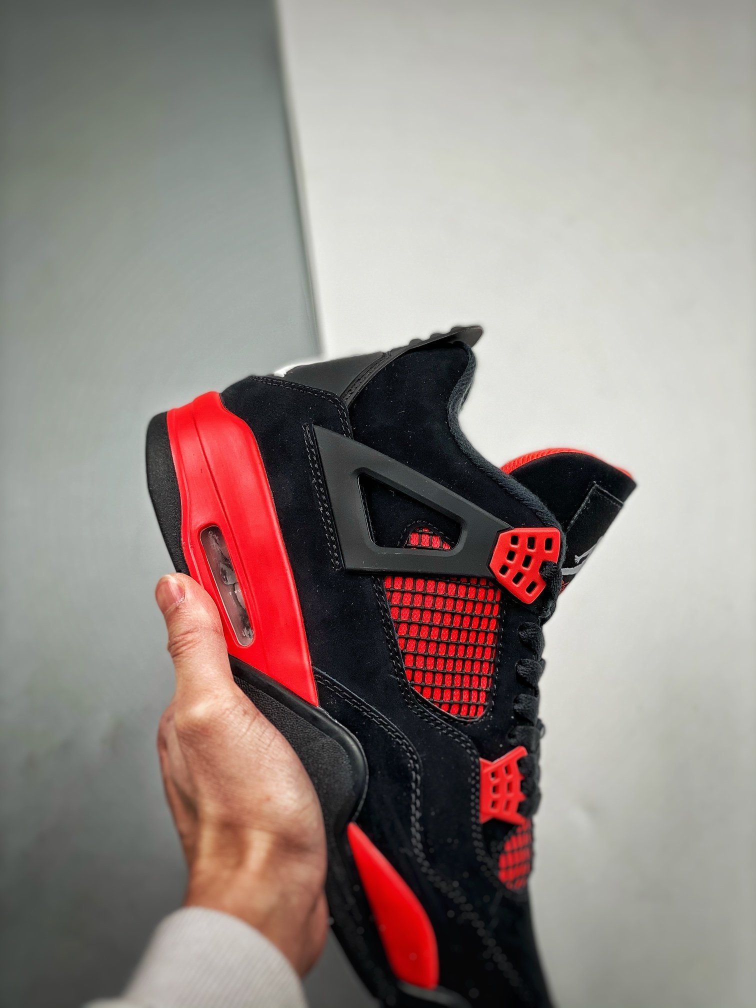 Jordan 4 best sale retro red black