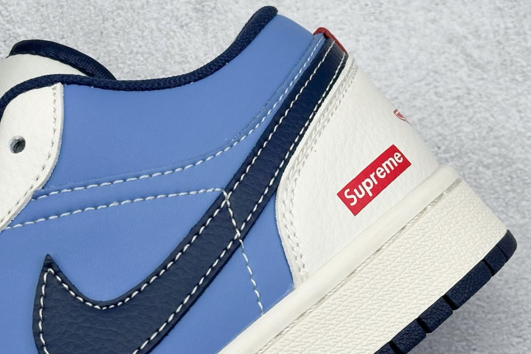 Кроссовки Air Jordan 1 Retro Low x Supreme фото 9